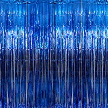 Metallic Tinsel Fringe Backdrop Curtain for Party Events