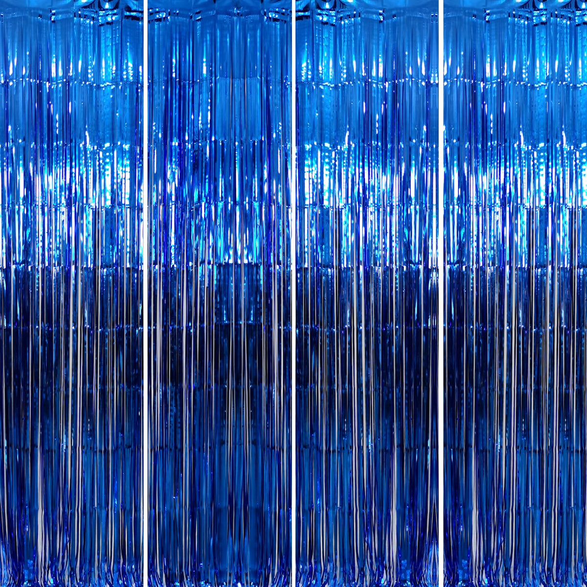 Metallic Tinsel Fringe Backdrop Curtain for Party Events