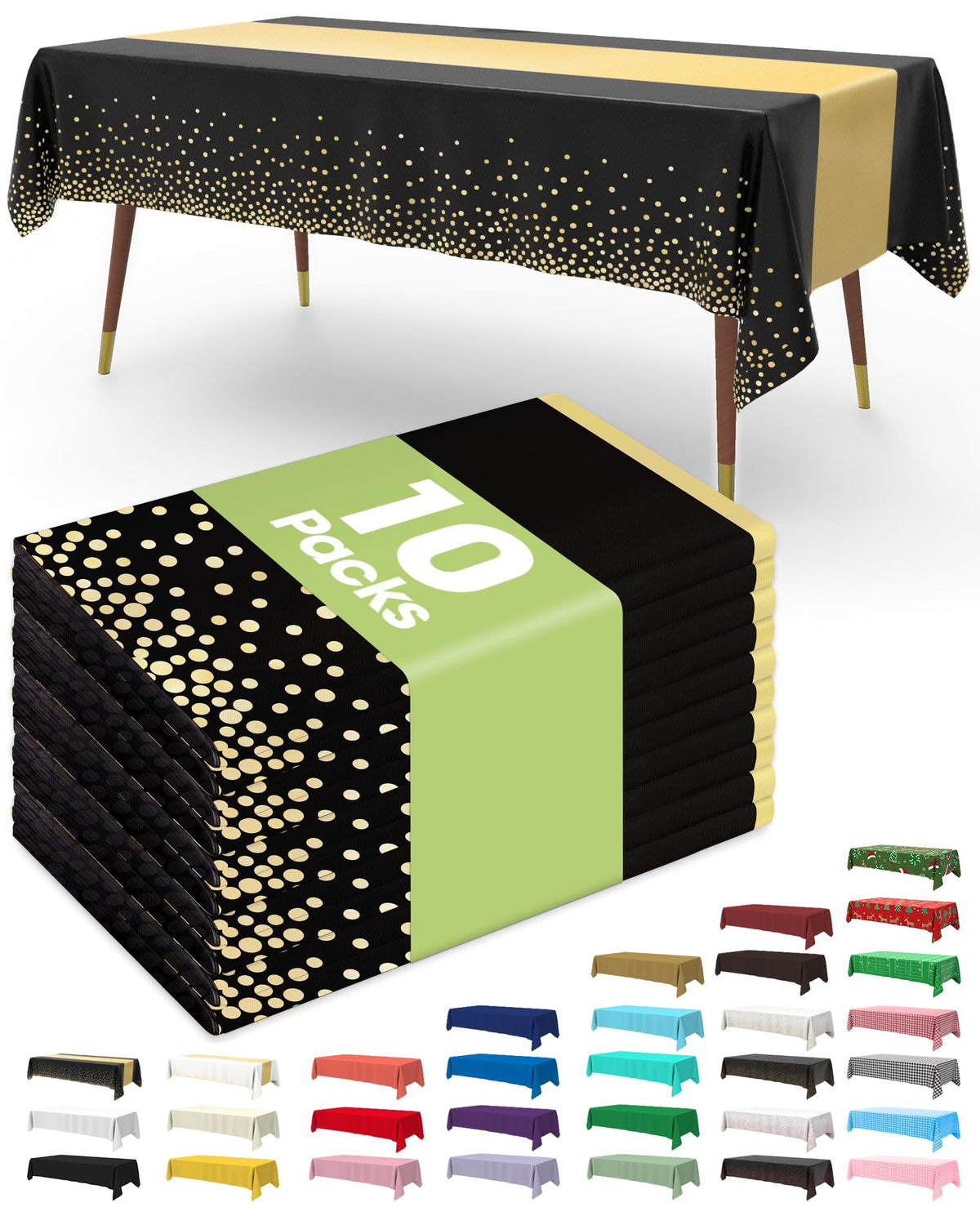 Disposable Plastic Tablecloth for Parties & Events