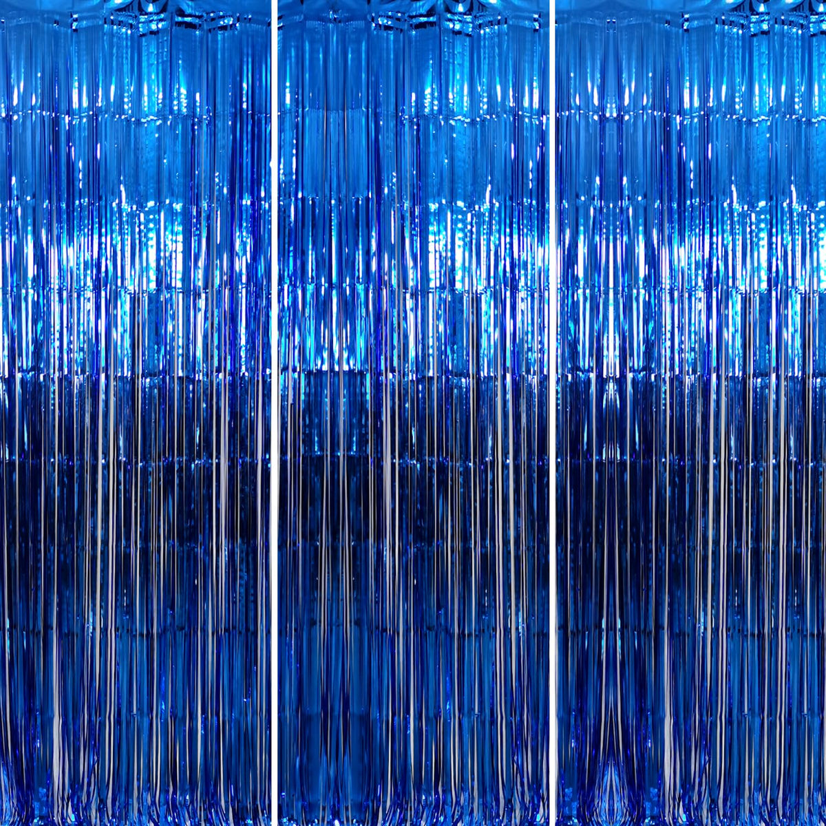 Metallic Tinsel Fringe Backdrop Curtain for Party Events