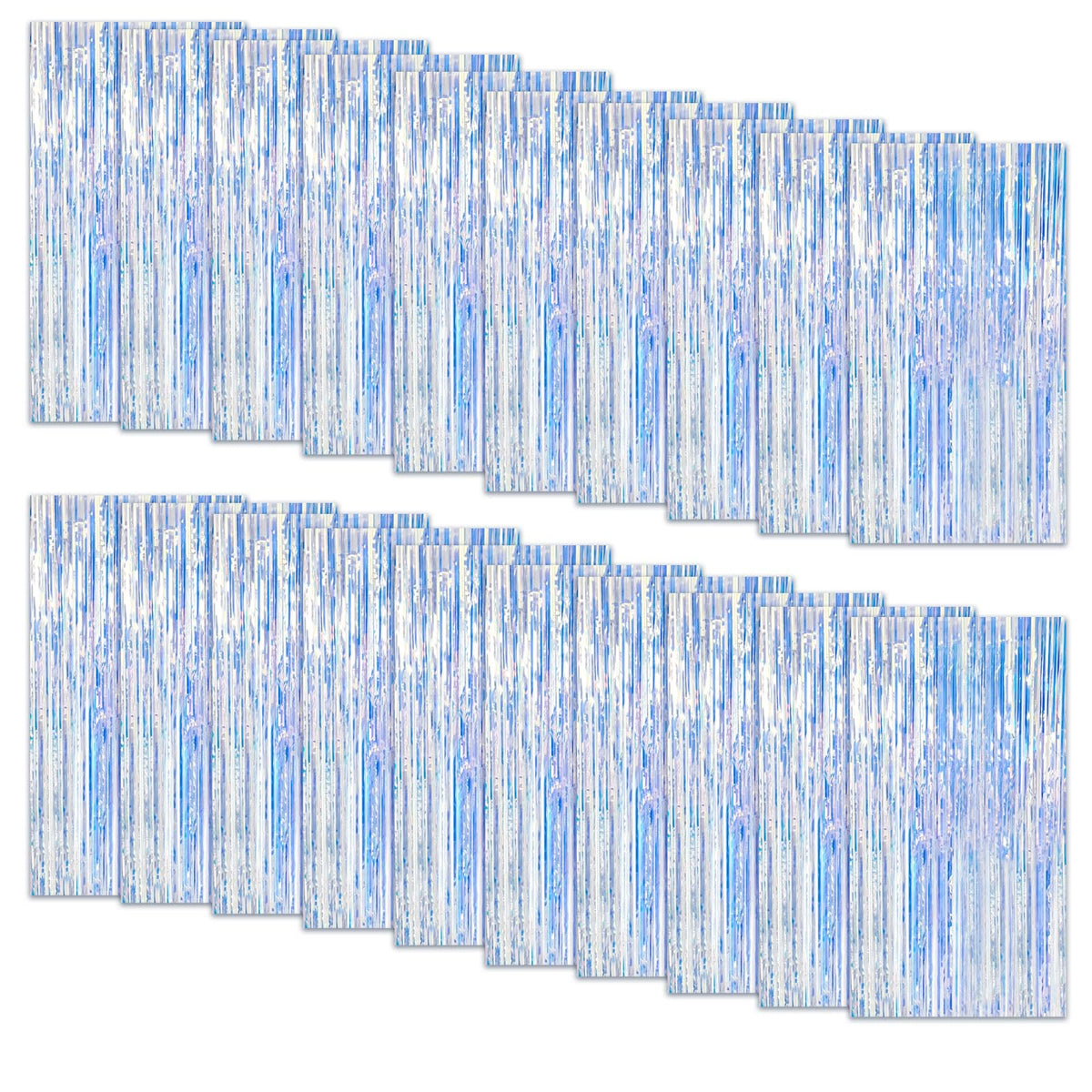 Metallic Foil Fringe Backdrop Curtain for Party Events