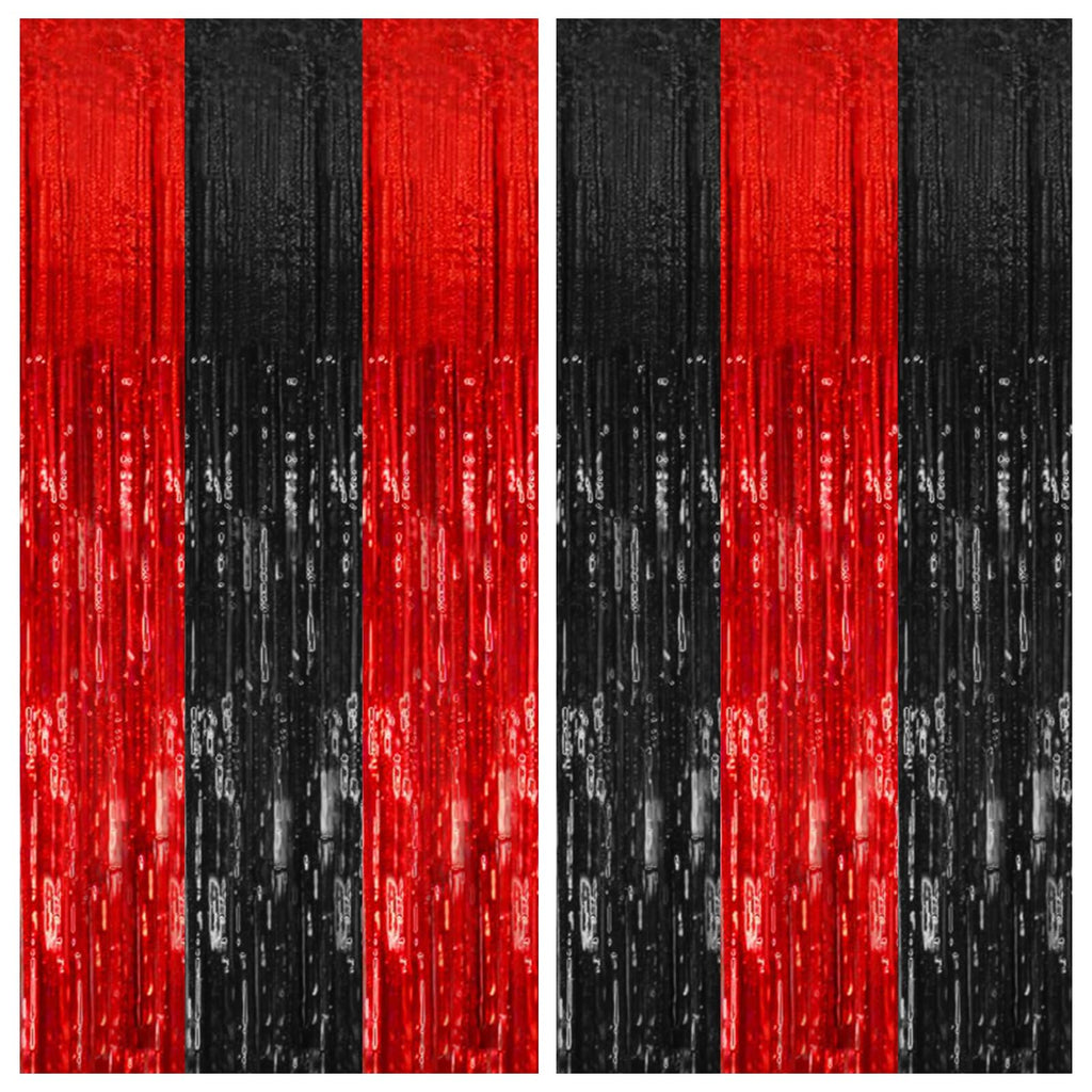 Foil Fringe Streamer Backdrop Curtain for Party Events