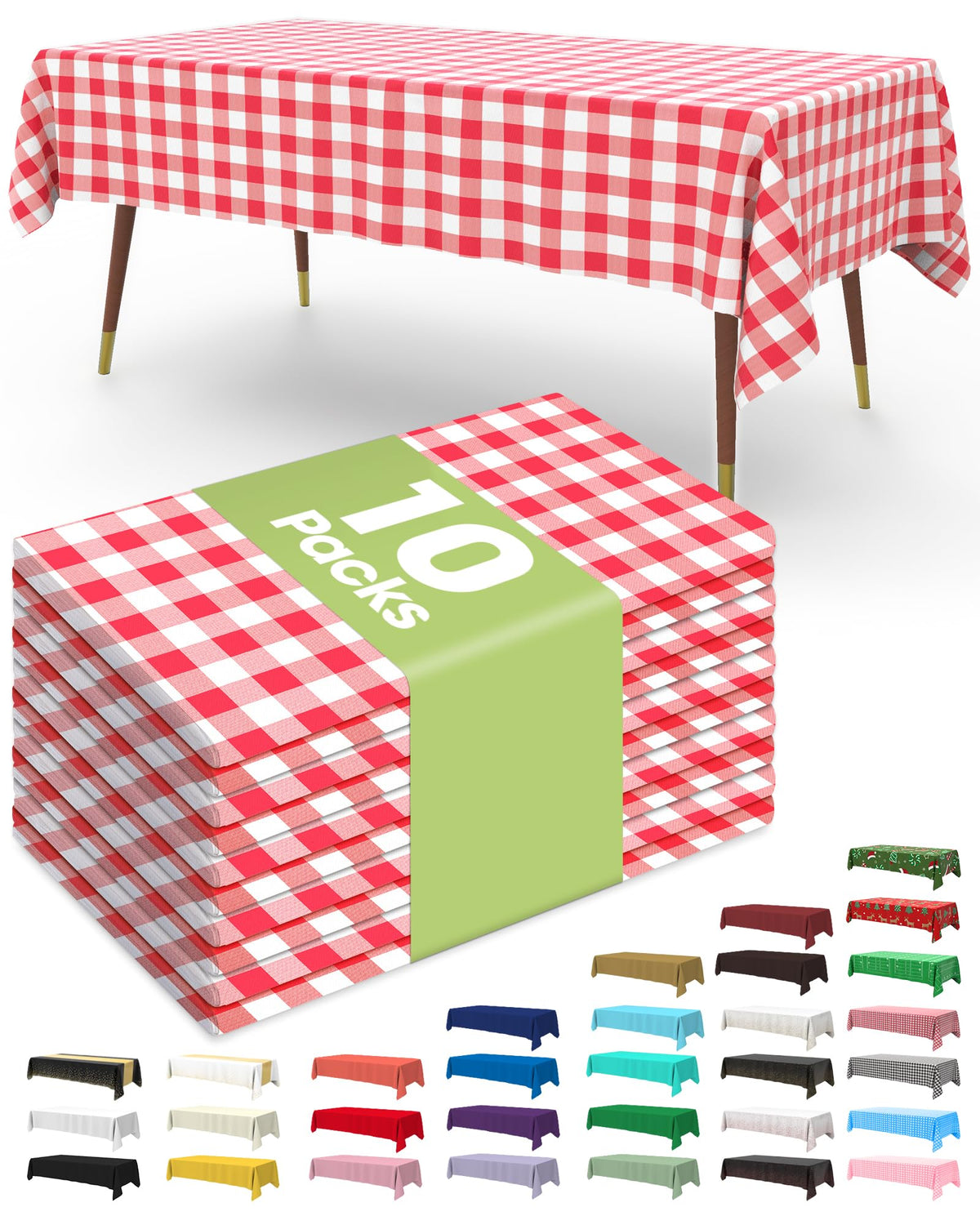 Disposable Plastic Tablecloth for Parties & Events