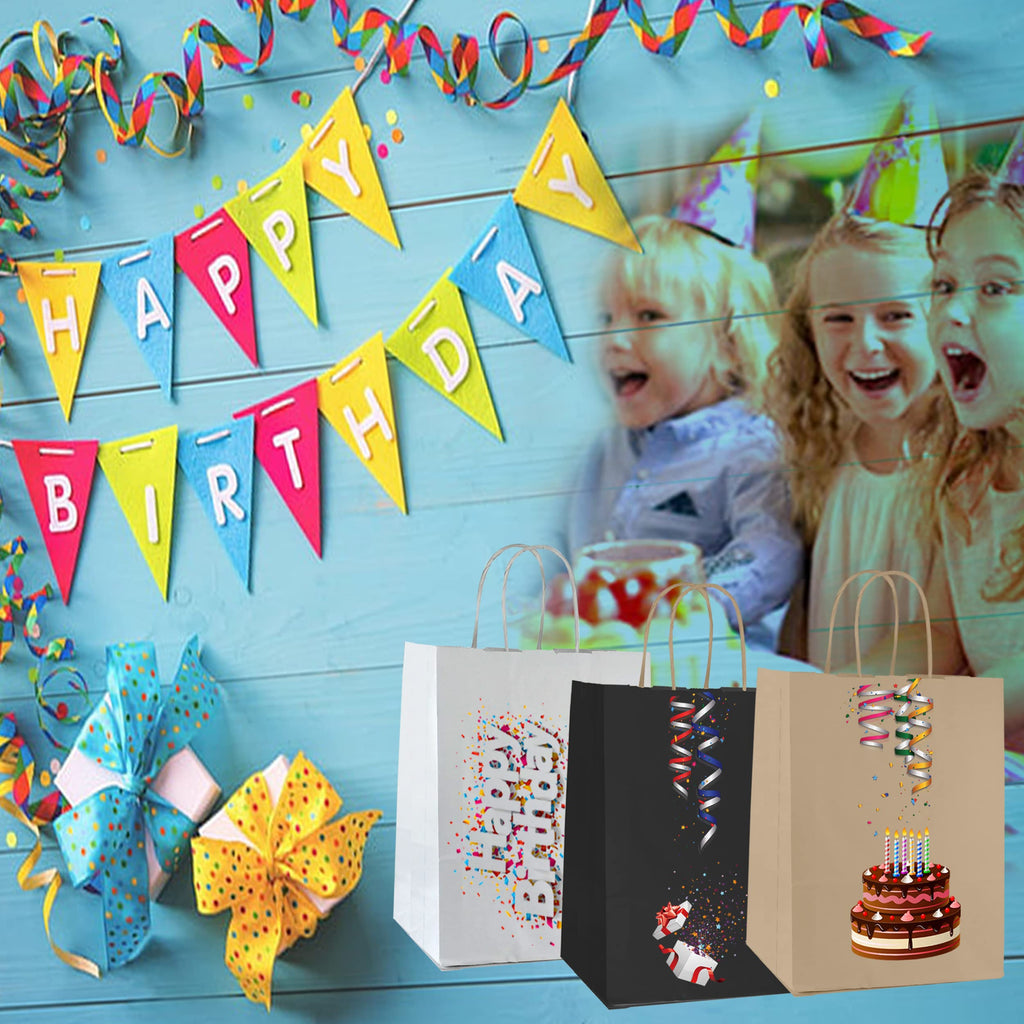 10 x 5 x 13-Inch Kraft Paper Shopping Bags for Party Favors