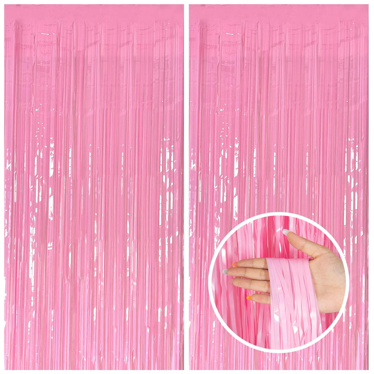 Foil Fringe Streamer Backdrop Curtain for Party Events