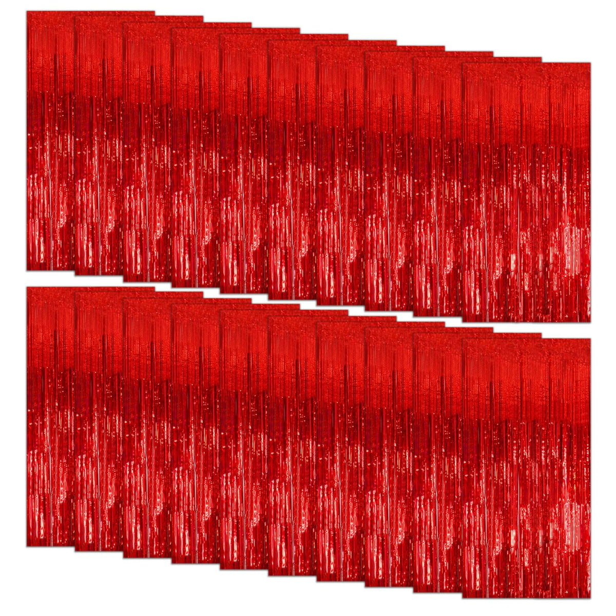 Metallic Foil Fringe Backdrop Curtain for Party Events