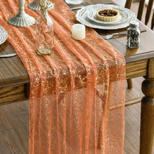 Metallic Foil Gauze Table Runner for Party Decor