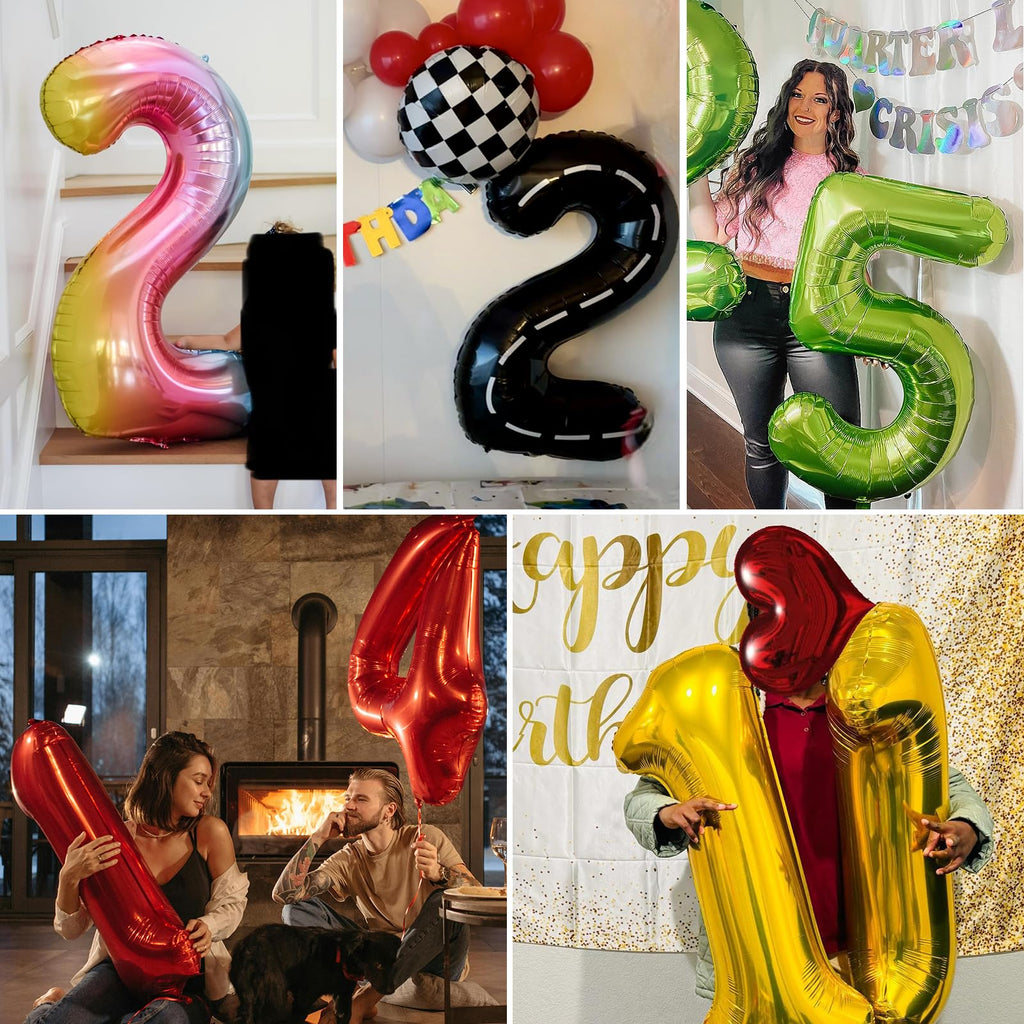 40-Inch Jumbo Foil Number Balloon for Birthday Parties
