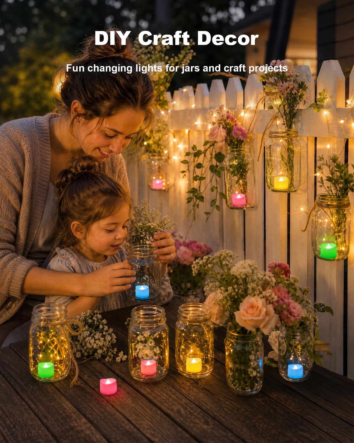 Battery-Operated Flameless Tea Light Candles, 200+ Hours