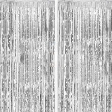 Metallic Foil Fringe Backdrop Curtain for Party Events