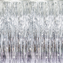 Metallic Tinsel Fringe Backdrop Curtain for Party Events