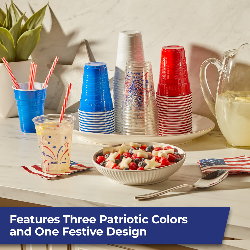 Hefty Party On Disposable Plastic Cups