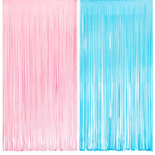 2-Pack Foil Fringe Backdrop Curtains for Party Events