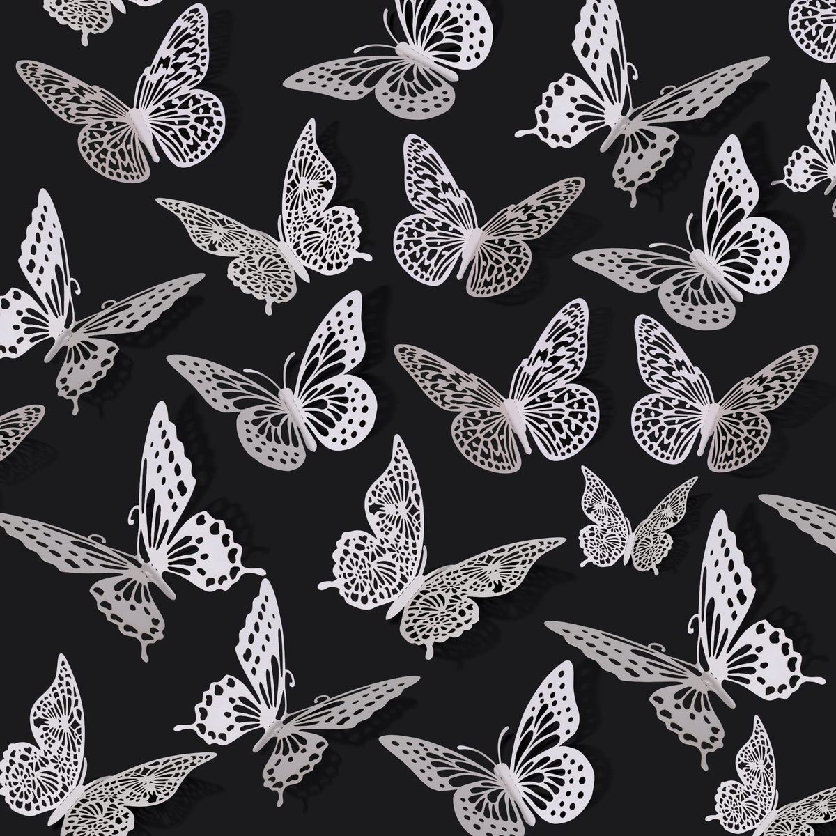 48-Piece 3D Butterfly Wall Sticker Set for Party Decor