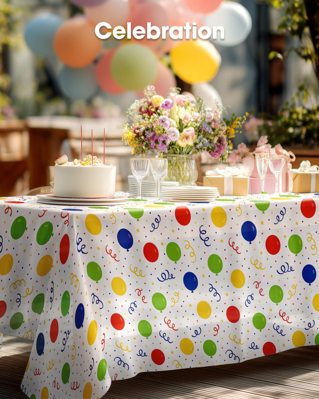 Pureegg Plastic Table Cloth Disposable, Table Cloths for Parties, Decorative Tablecloths, Plastic Cover, Leakproof & Sturdy