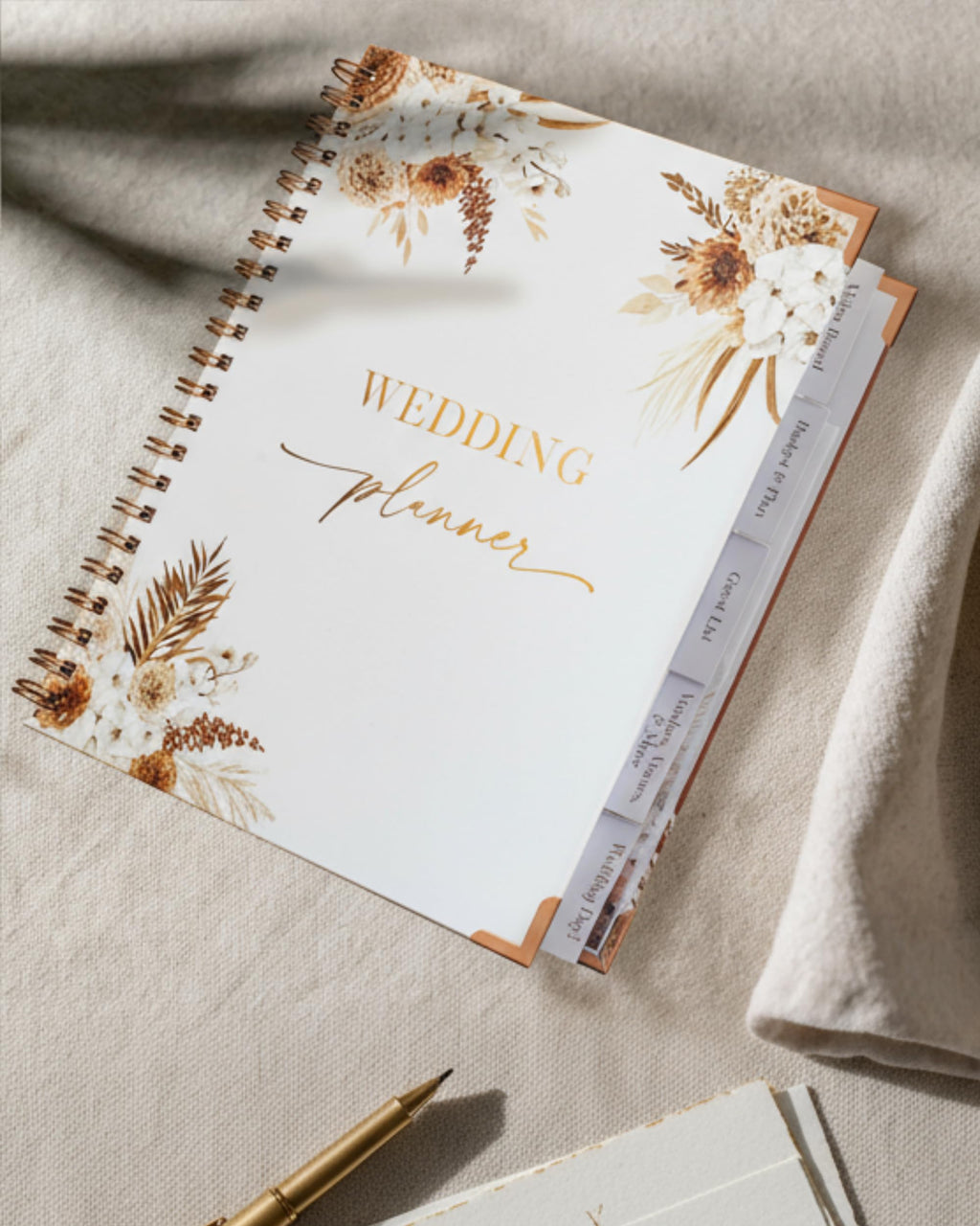 Boho Wedding Planner Book & Countdown Organizer