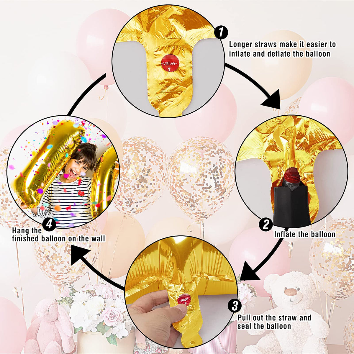 40-Inch Jumbo Foil Number Balloon for Birthday Parties
