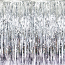Metallic Tinsel Fringe Backdrop Curtain for Party Events
