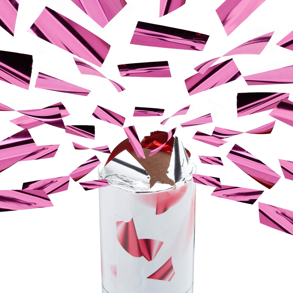 5-Pack Pink 40 cm Confetti Cannons for Party Celebrations