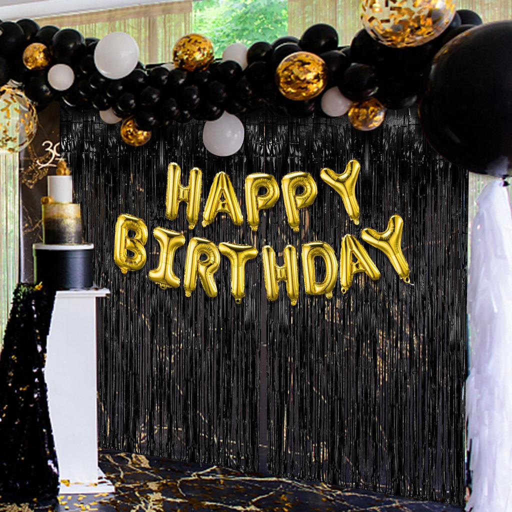 Foil Fringe Streamer Backdrop Curtain for Party Events