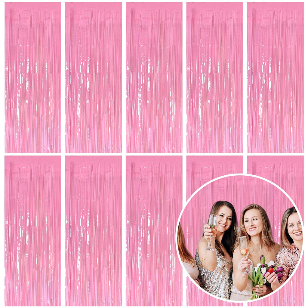 Metallic Foil Fringe Backdrop Curtain for Party Events