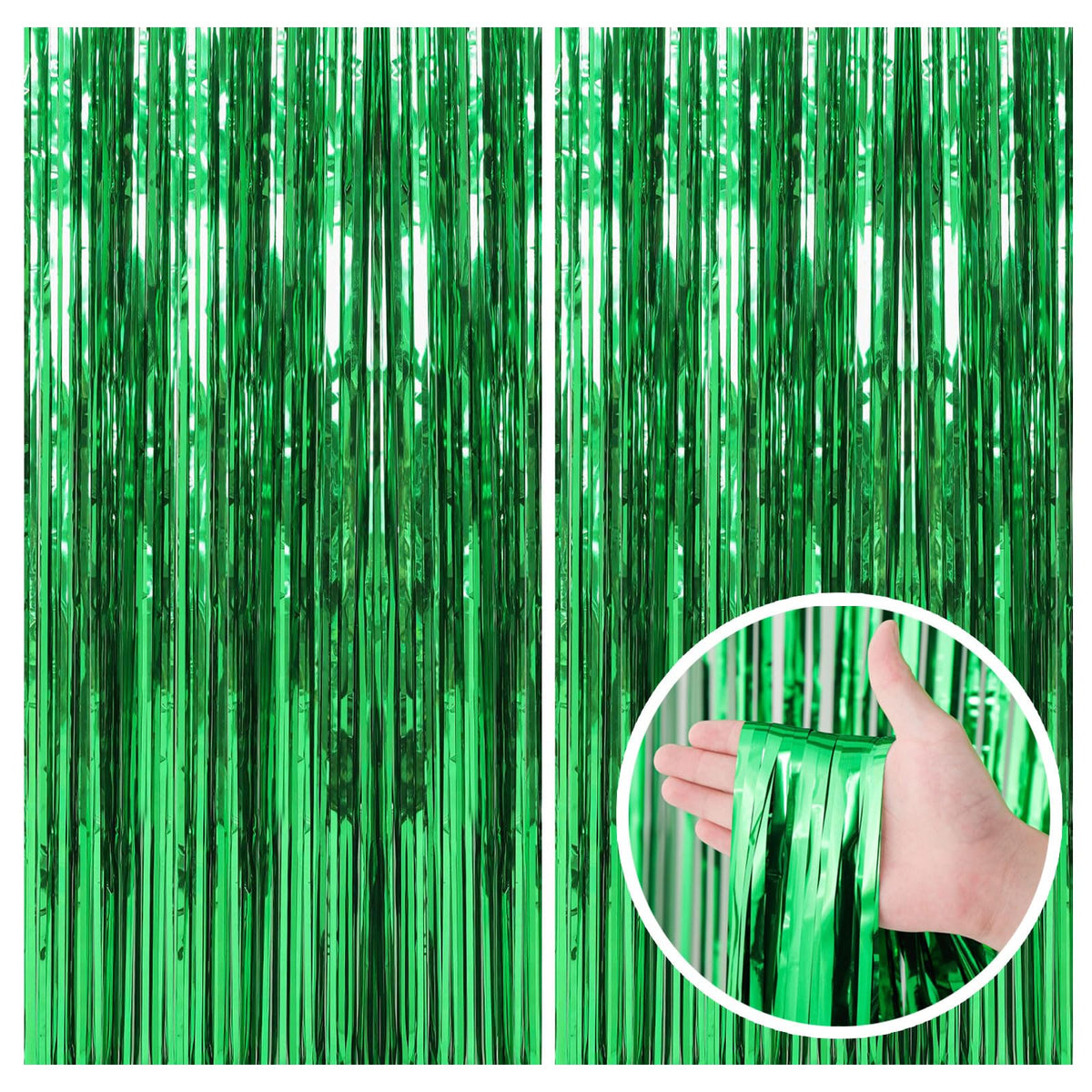 Foil Fringe Streamer Backdrop Curtain for Party Events