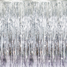 Metallic Tinsel Fringe Backdrop Curtain for Party Events