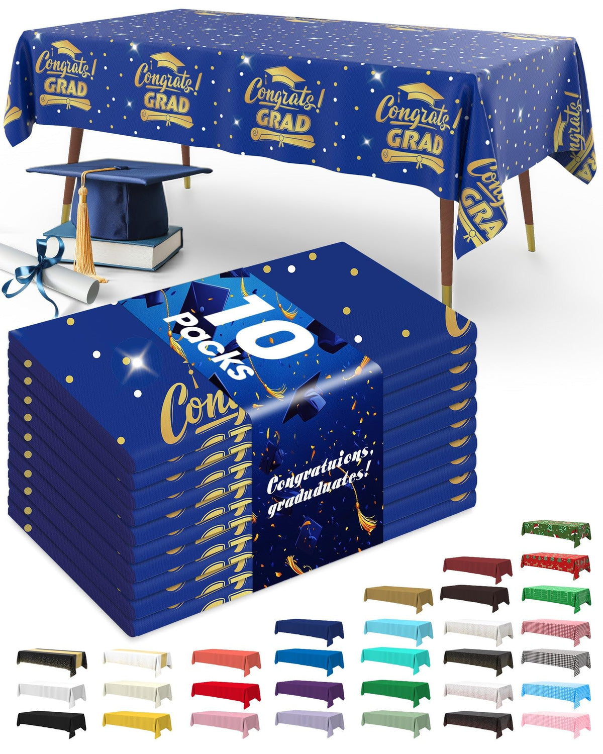 Disposable Plastic Tablecloth for Parties & Events