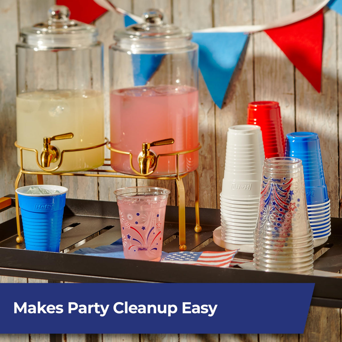 Hefty Party On Disposable Plastic Cups