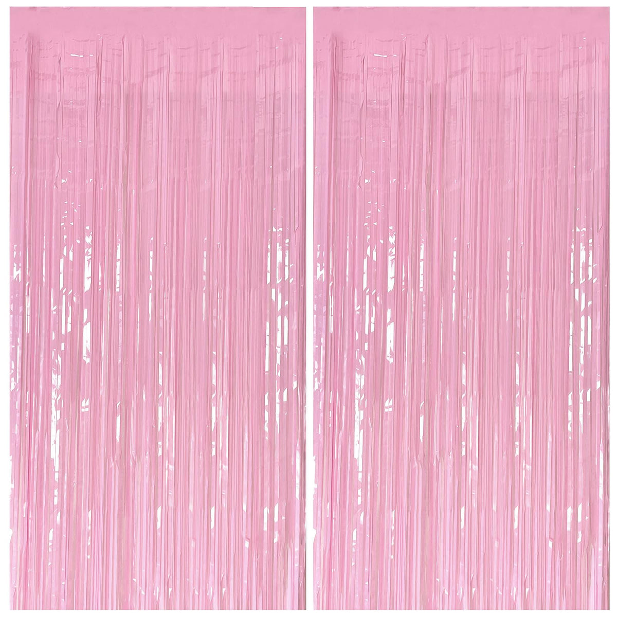 Wavy Metallic Tinsel Fringe Backdrop Curtain for Parties