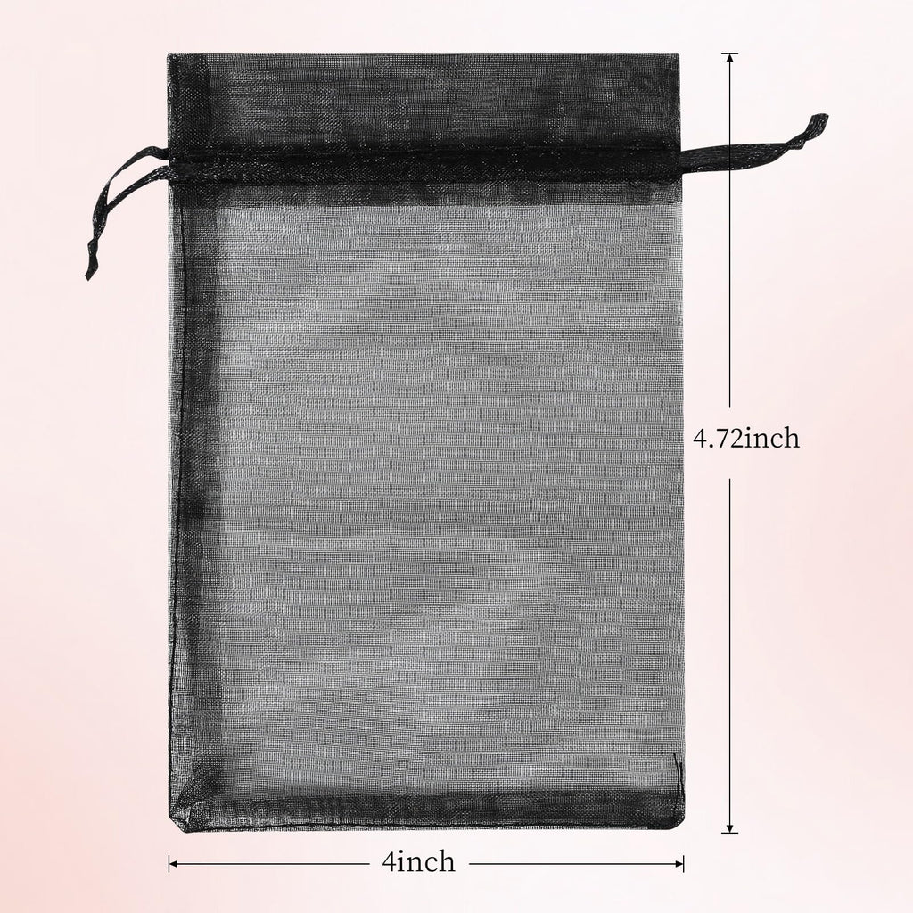 4 x 4.7-Inch Sheer Organza Favor Bags for Weddings