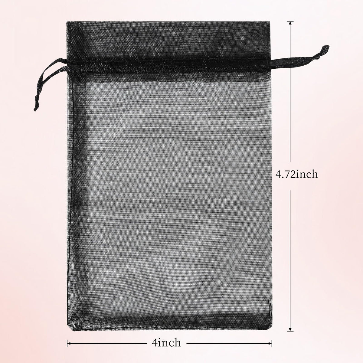 4 x 4.7-Inch Sheer Organza Favor Bags for Weddings