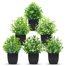 Small Black Faux Potted Plants for Bathroom & Home Decor