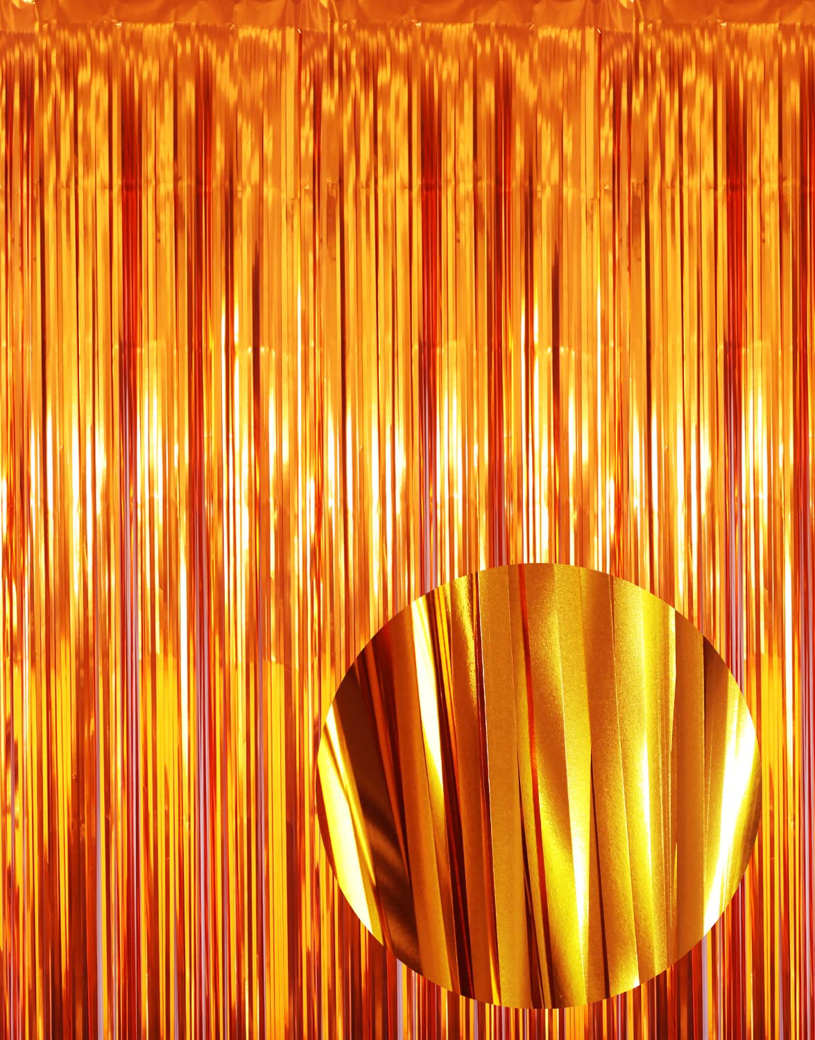 Metallic Tinsel Fringe Backdrop Curtain for Party Events