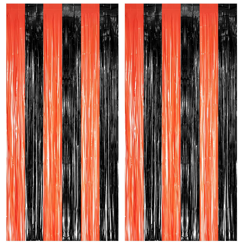 2-Pack Foil Fringe Backdrop Curtains for Party Events