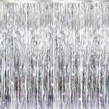 Metallic Tinsel Fringe Backdrop Curtain for Party Events