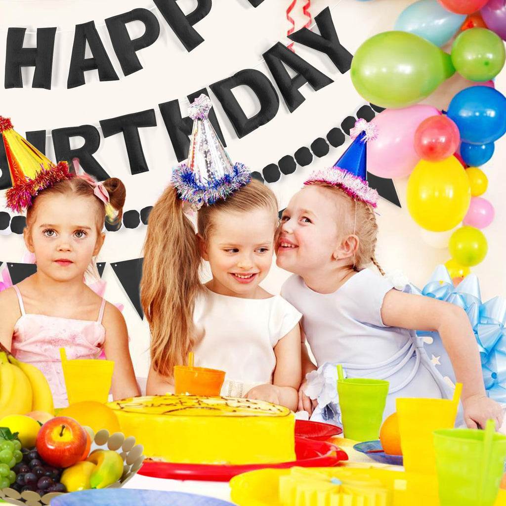 3-Piece Pre-Strung 3D Happy Birthday Banner Set