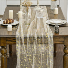 Metallic Foil Gauze Table Runner for Party Decor