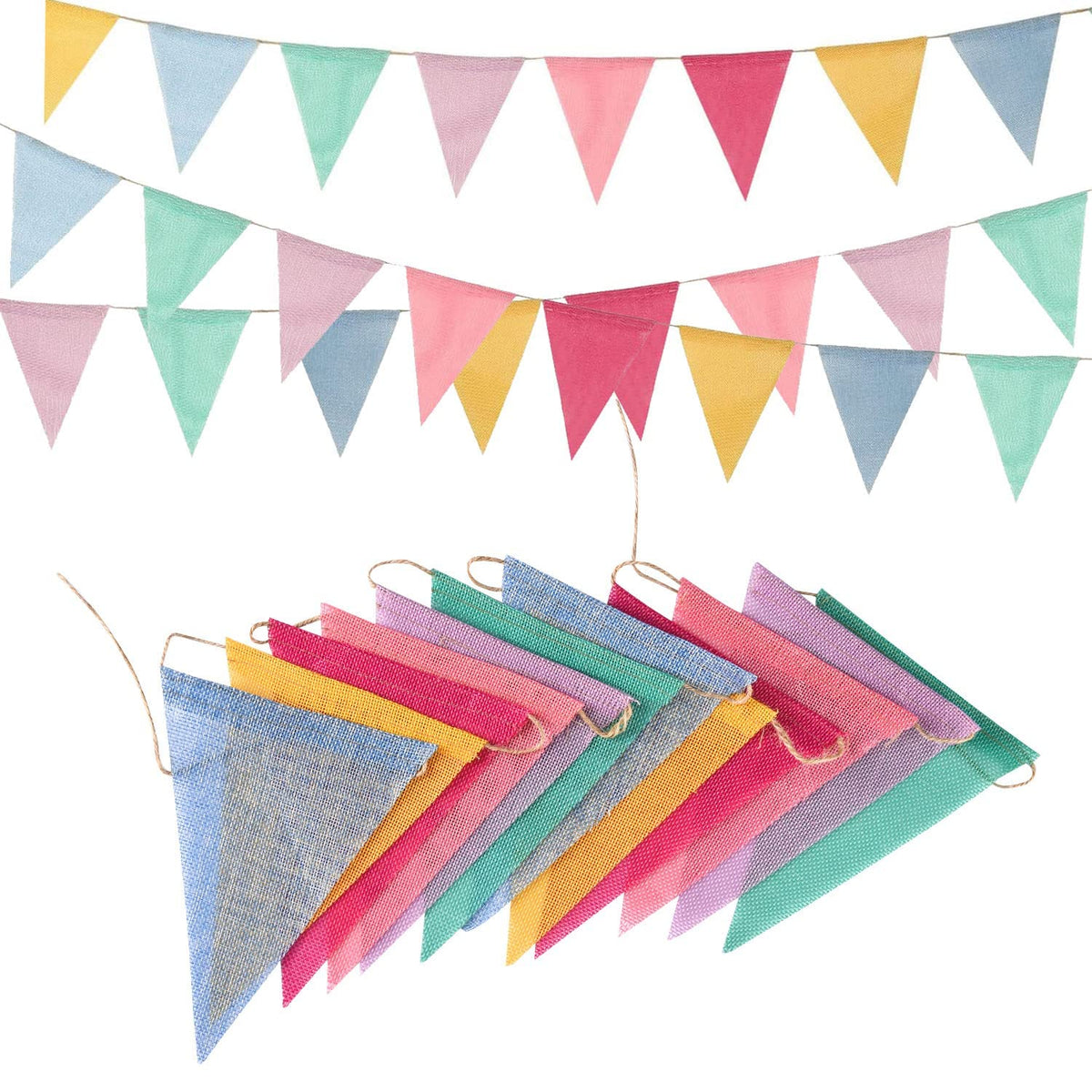 Colorful Pennant Banner Flags for Parties & Events