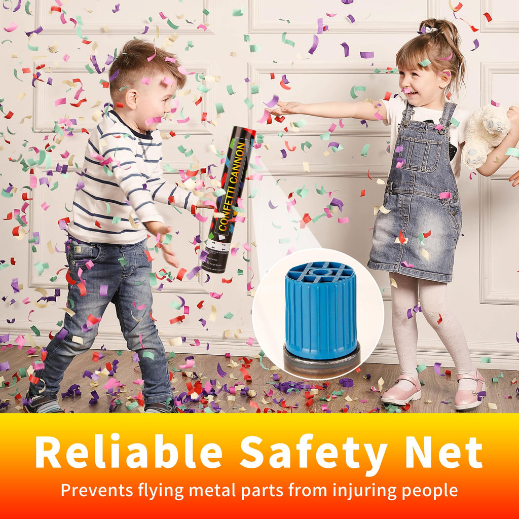 6-Pack 12-Inch Confetti Cannons for Party Celebrations