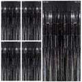 Wavy Metallic Tinsel Fringe Backdrop Curtain for Parties