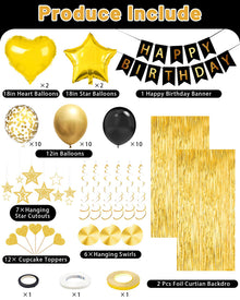 Happy Birthday Banner & Balloon Party Decoration Set