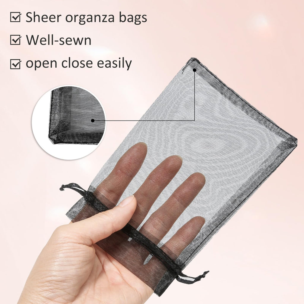 4 x 4.7-Inch Sheer Organza Favor Bags for Weddings