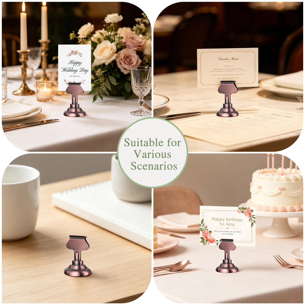 16-Piece Gold Table Card Holders for Weddings & Events