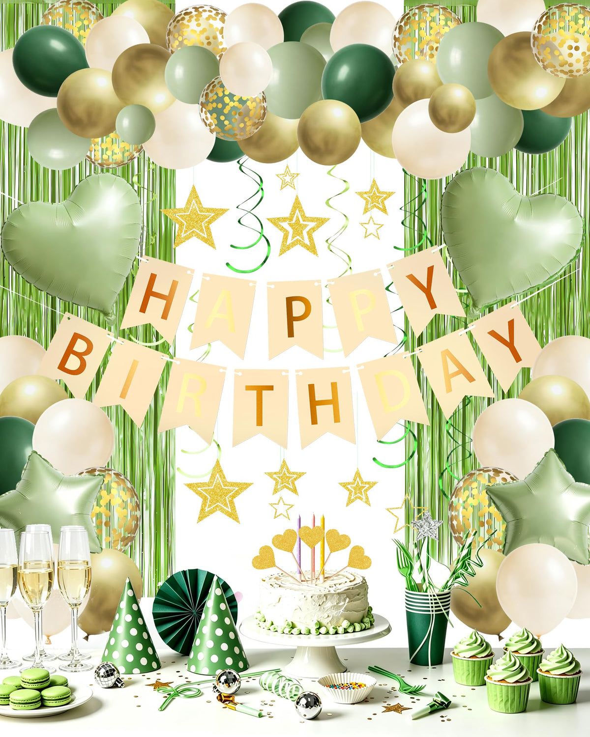Happy Birthday Banner & Balloon Party Decoration Set