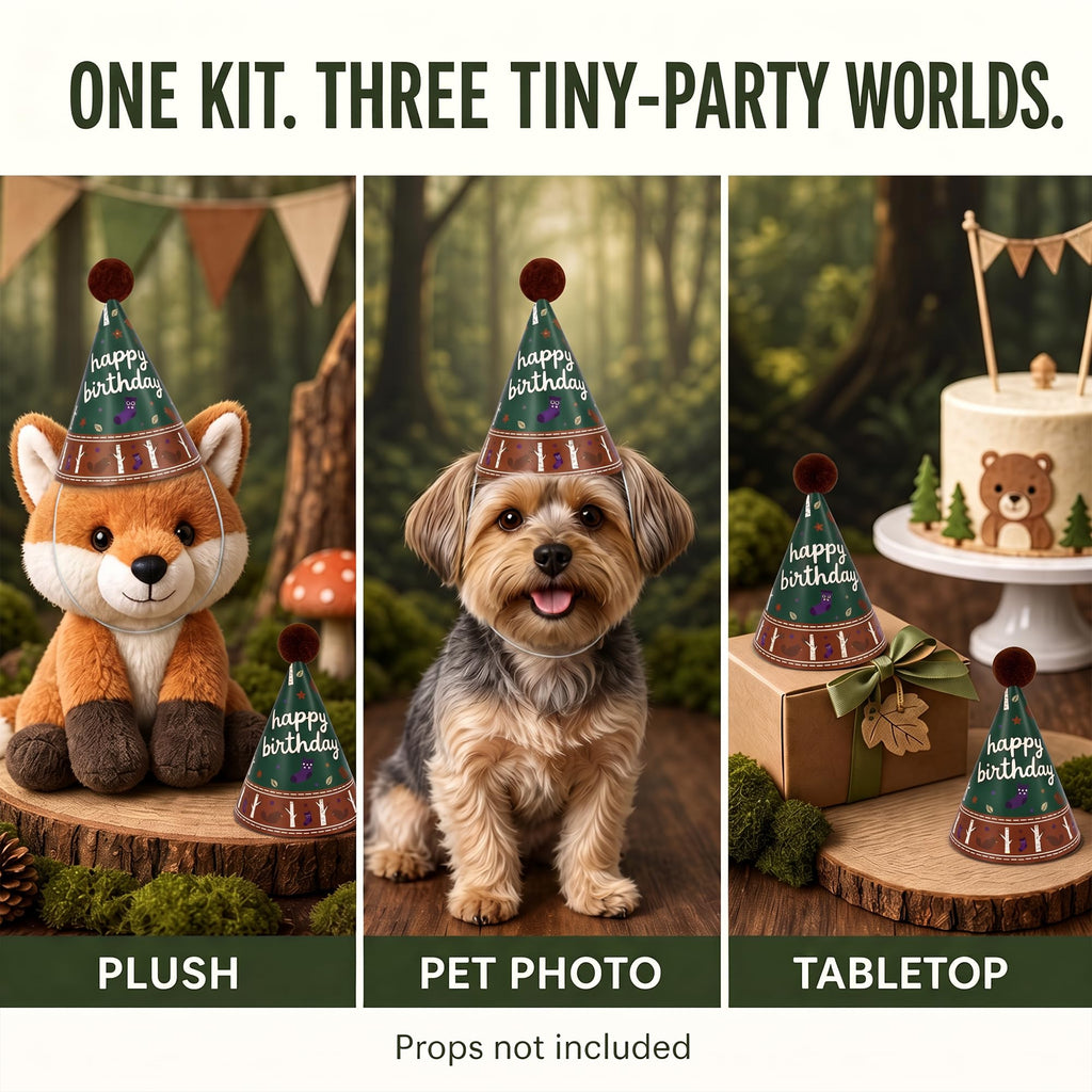 Mini Kids Birthday Party Hats, Assorted DIY Set