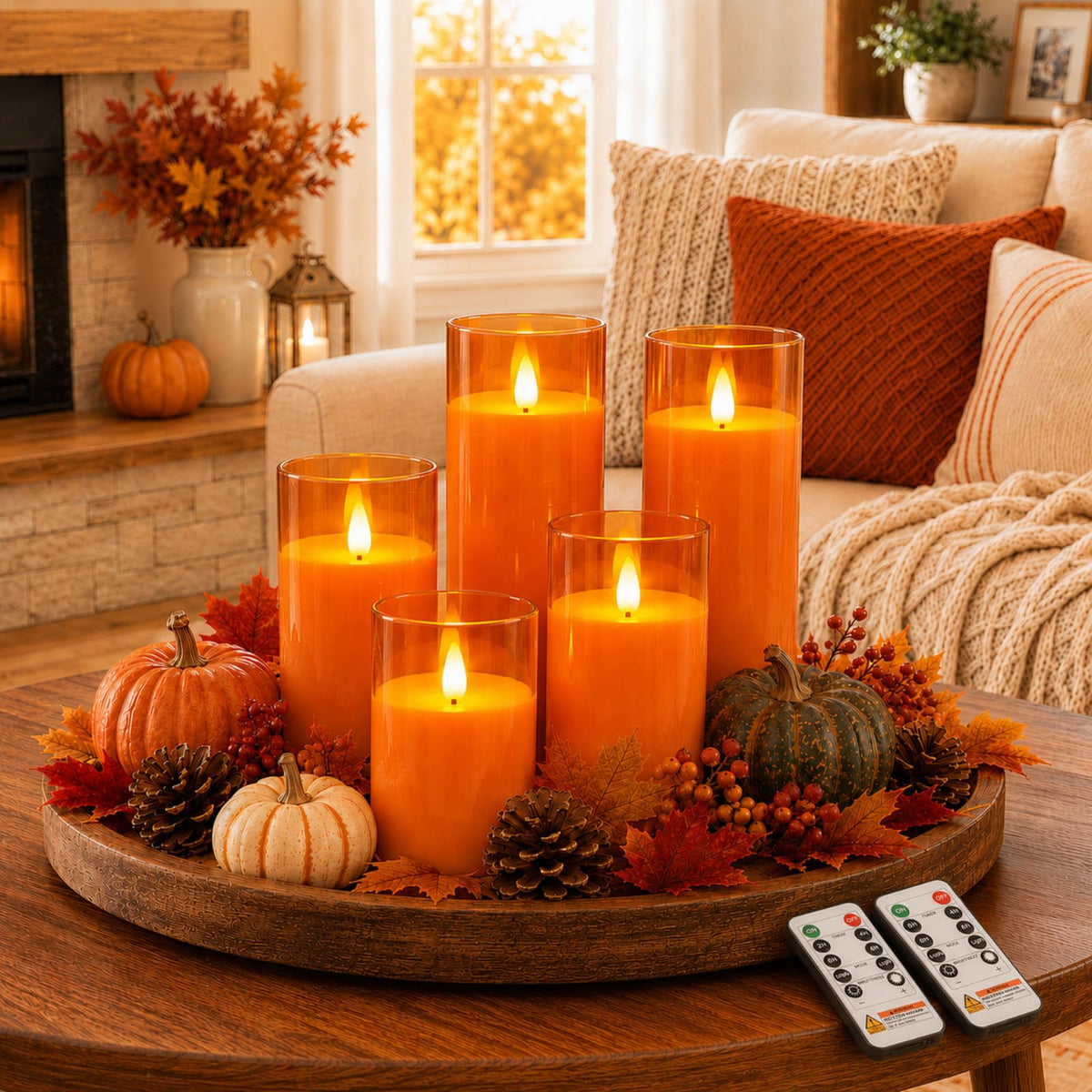 Homemory Acrylic Flameless Candle Set for Party Decor