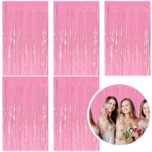 Metallic Foil Fringe Backdrop Curtain for Party Events