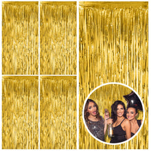 Foil Fringe Streamer Backdrop Curtain for Party Events