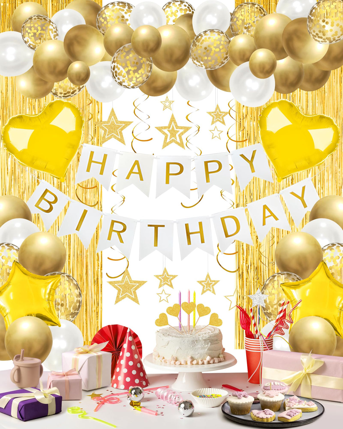 Happy Birthday Banner & Balloon Party Decoration Set